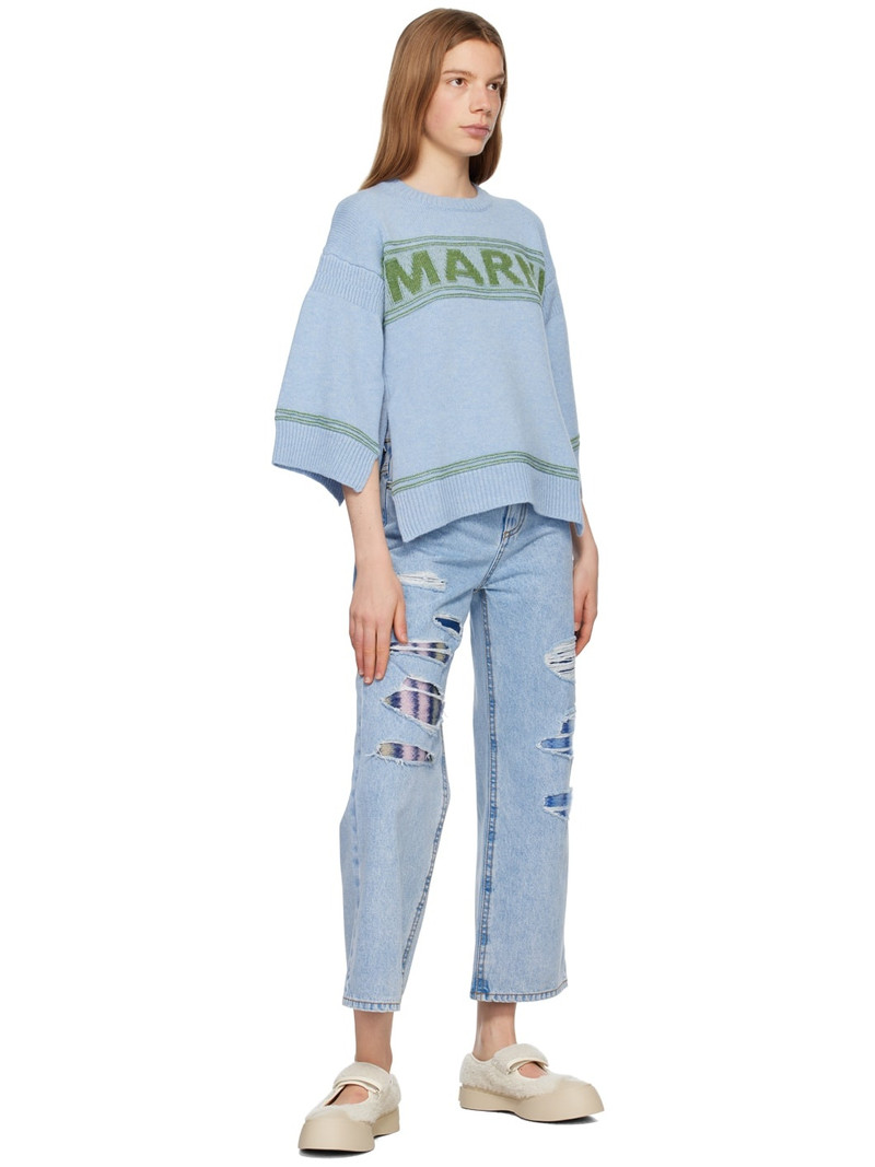 Marni Blue Intarsia Sweater outlook