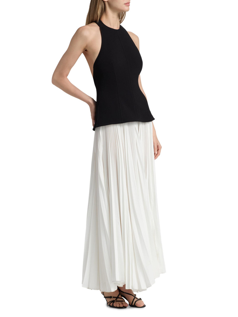 Women's Minhall Pleated A-Line Maxi Dress - Ivory And Black 4