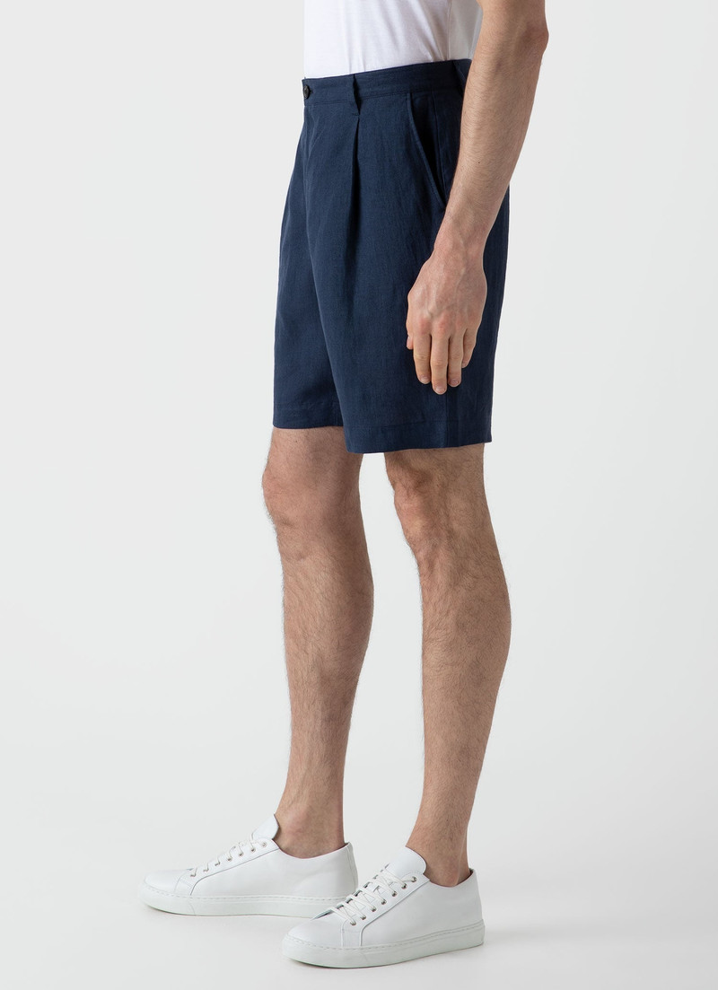 Pleated Linen Short 5