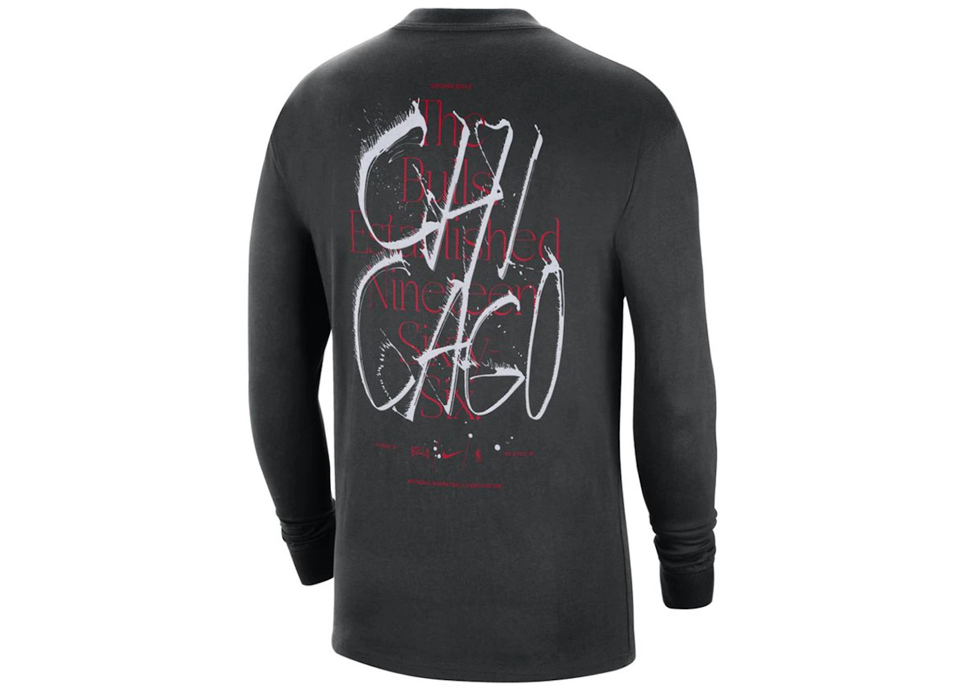 Nike NBA Chicago Bulls Cts Max 90 Loose Fit L/S T-shirt Black - 2
