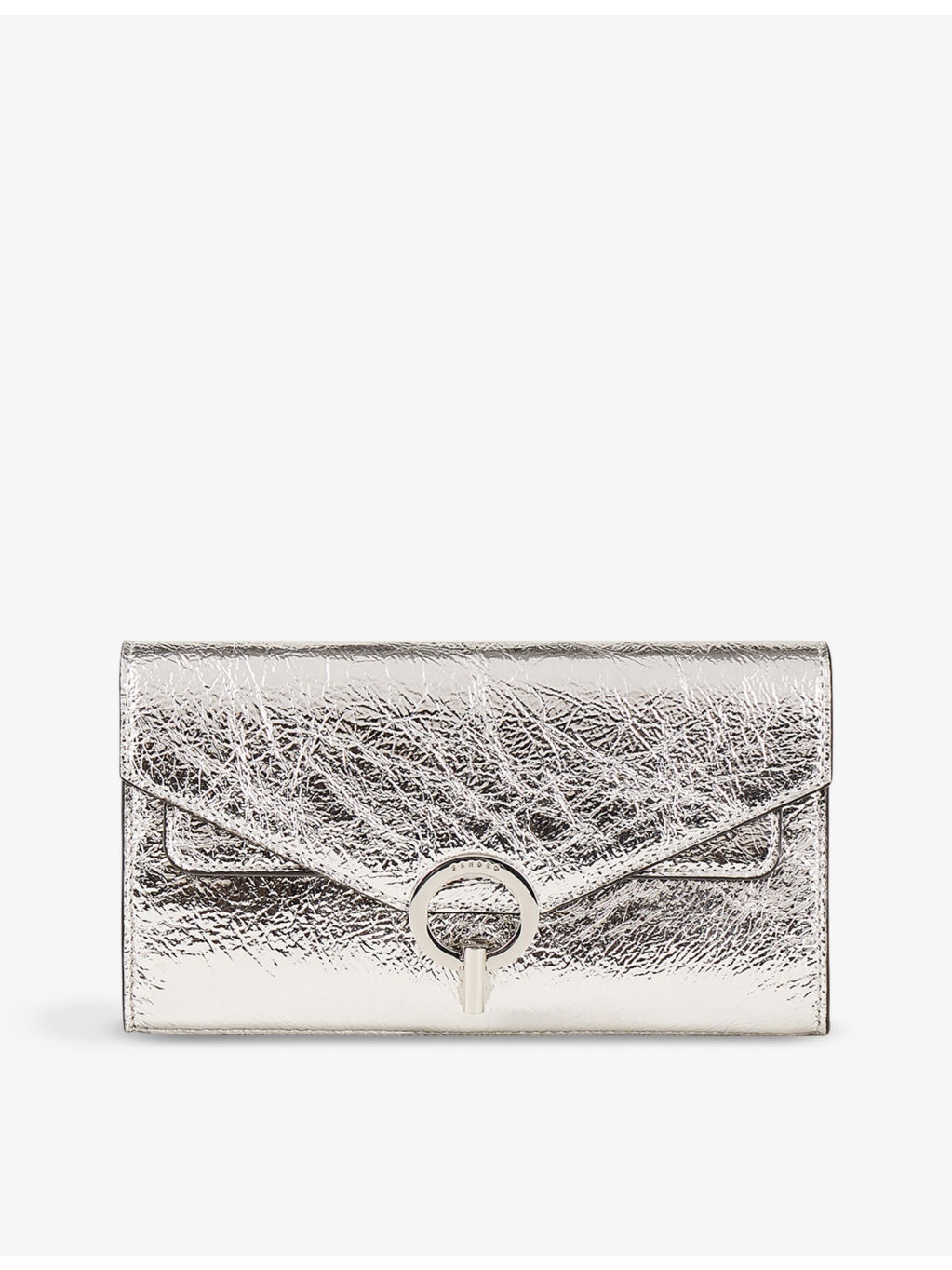 Yza Pocket metallic leather clutch bag - 1