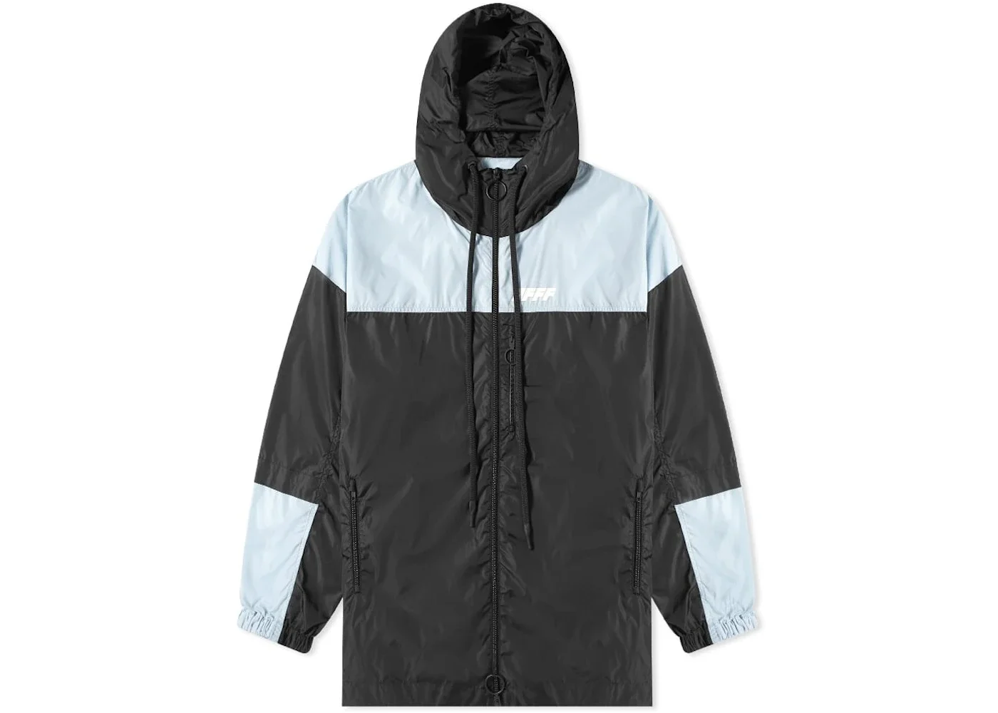 OFF-WHITE Unfinished Windbreaker Jacket Black/Grey - 1