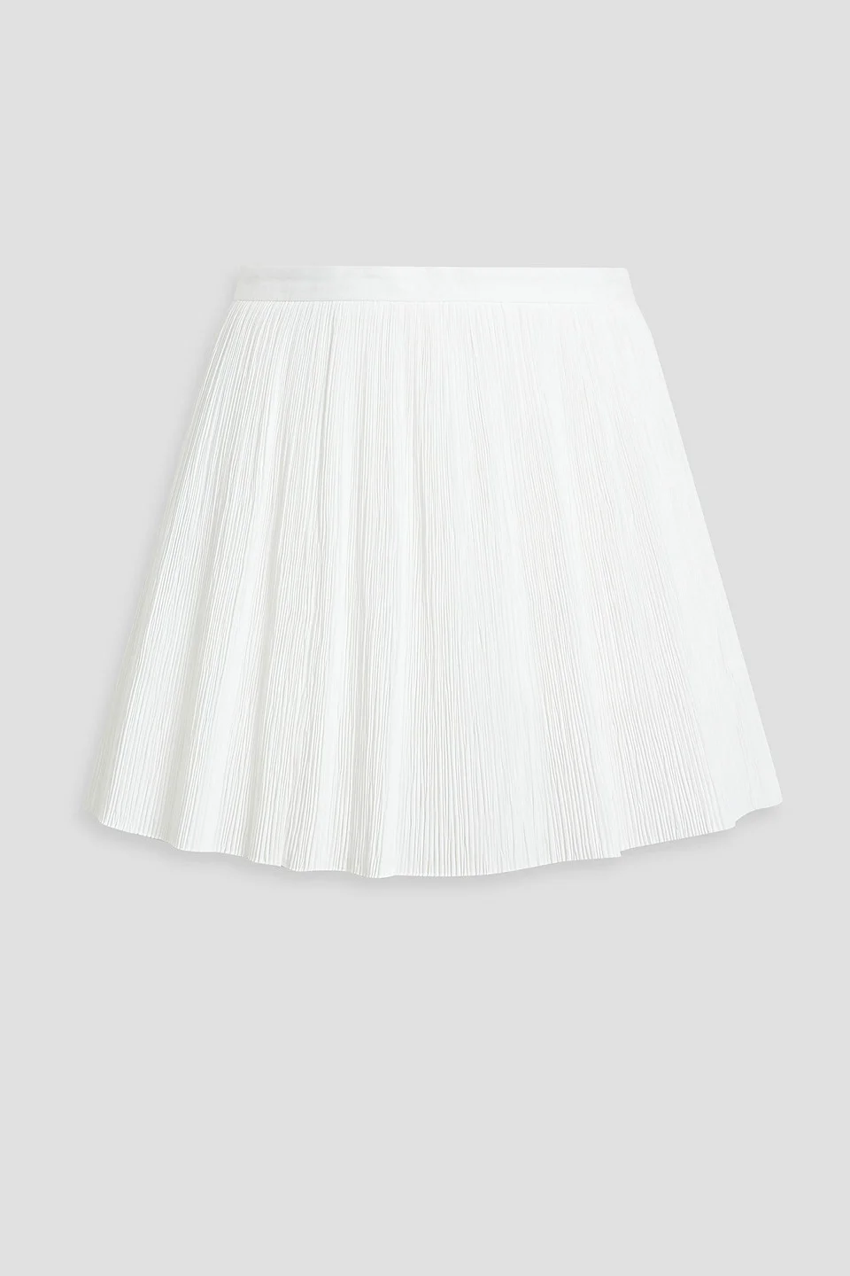 Skirt-effect plissé cotton-blend poplin shorts - 1