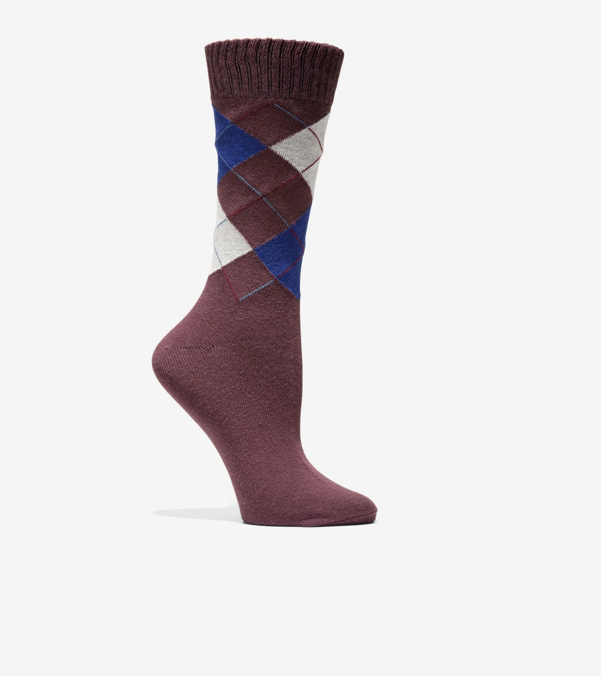 Women's Argyle Casual Crew Socks - 1