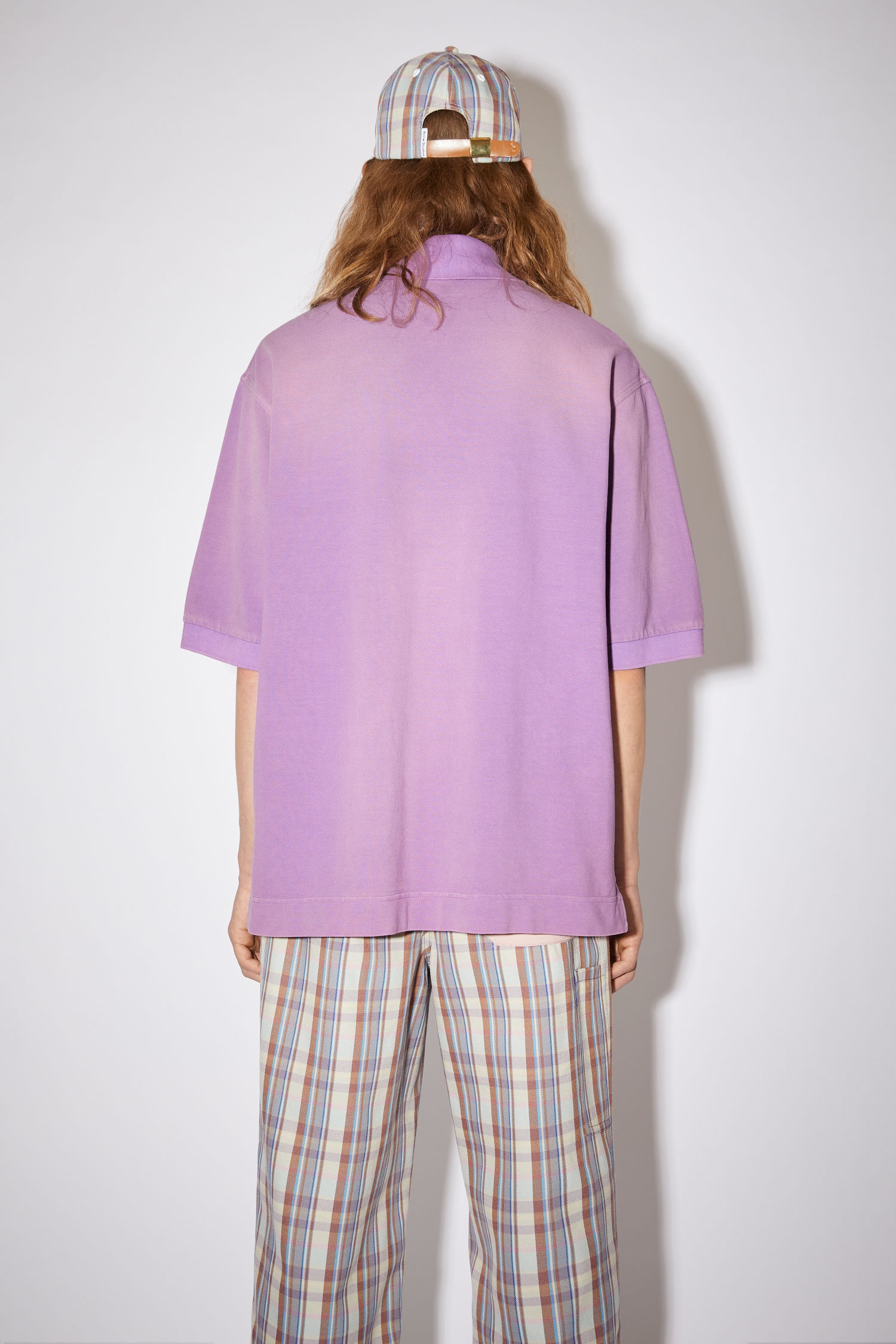 Cotton polo shirt - Iris purple - 3