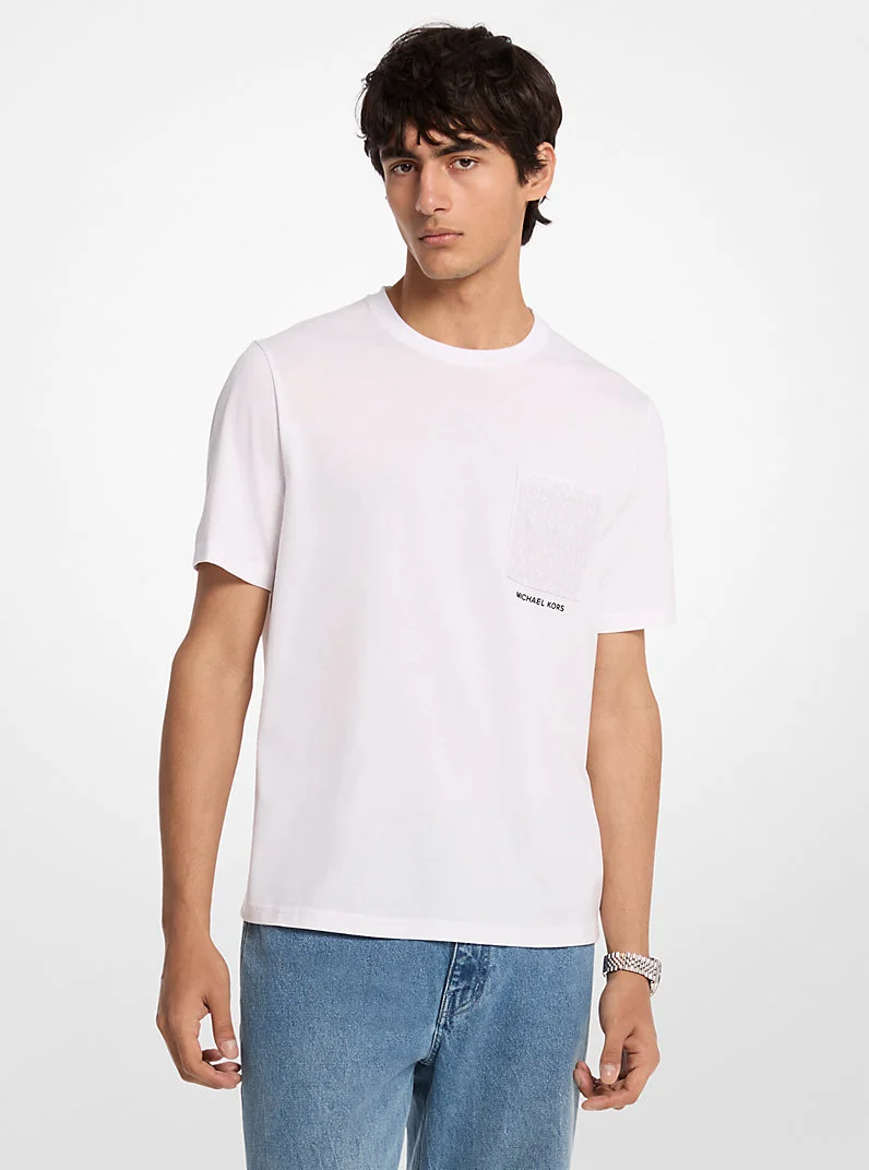 Signature Logo Pocket Cotton T-shirt - 1