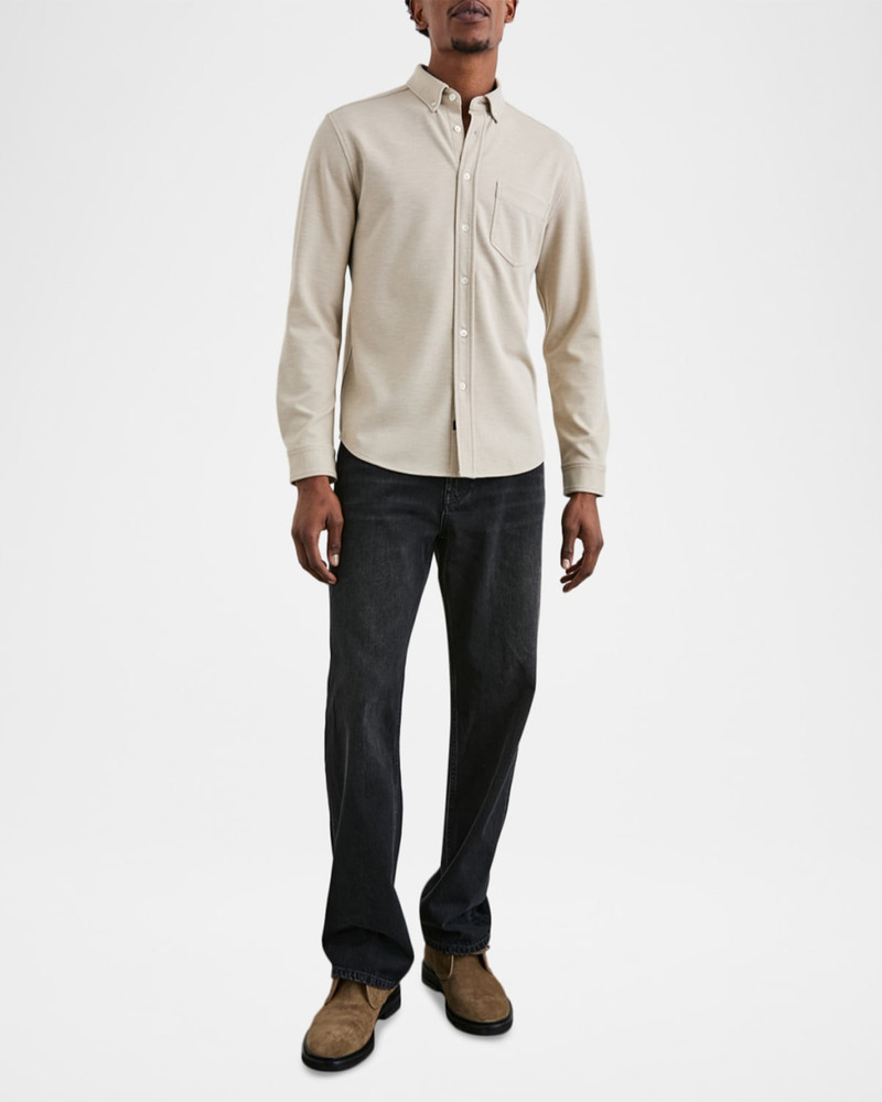 Rails Men's Vincent Pique Knit Button-Down Shirt outlook
