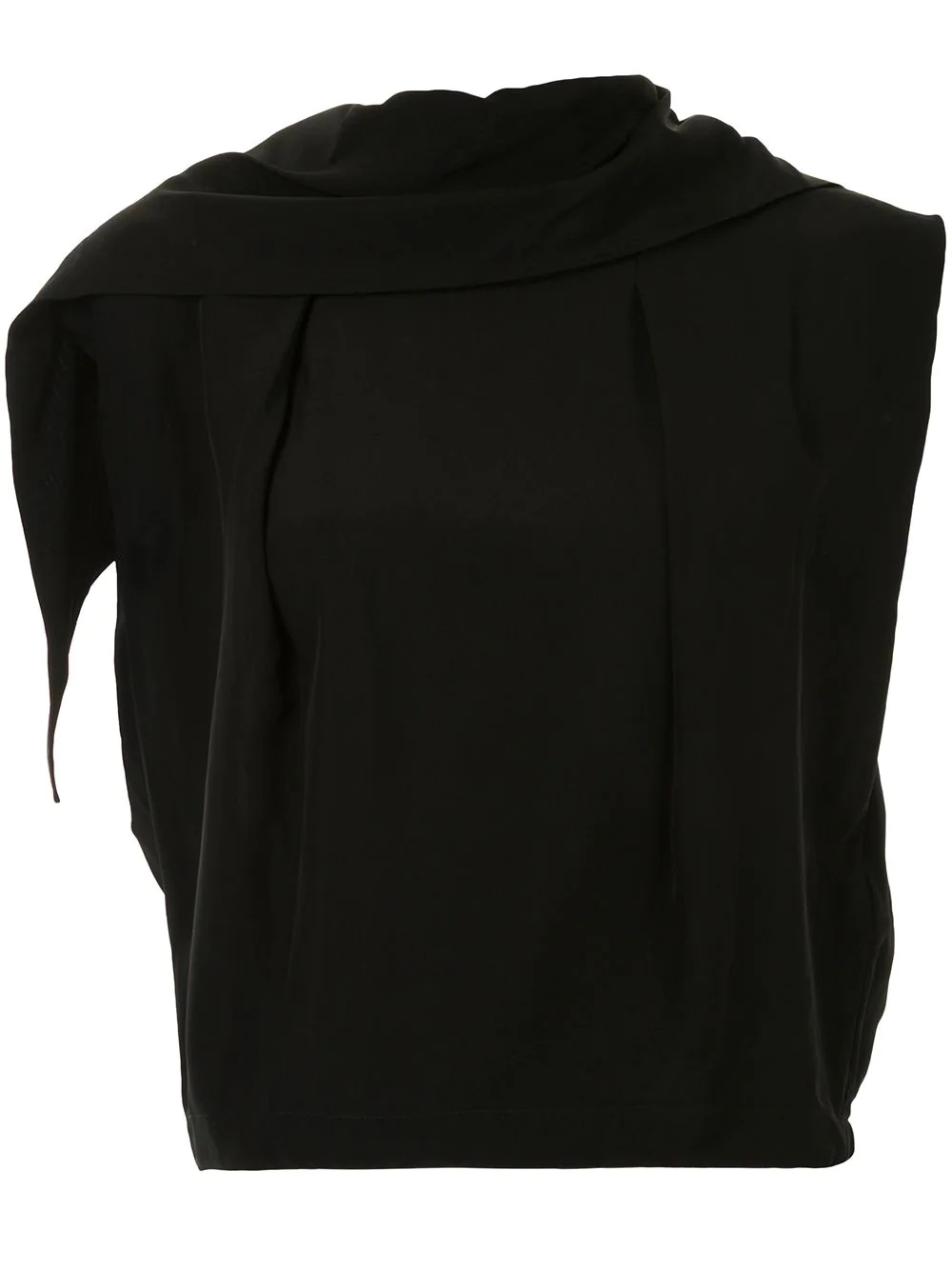 asymmetric sleeveless top - 1