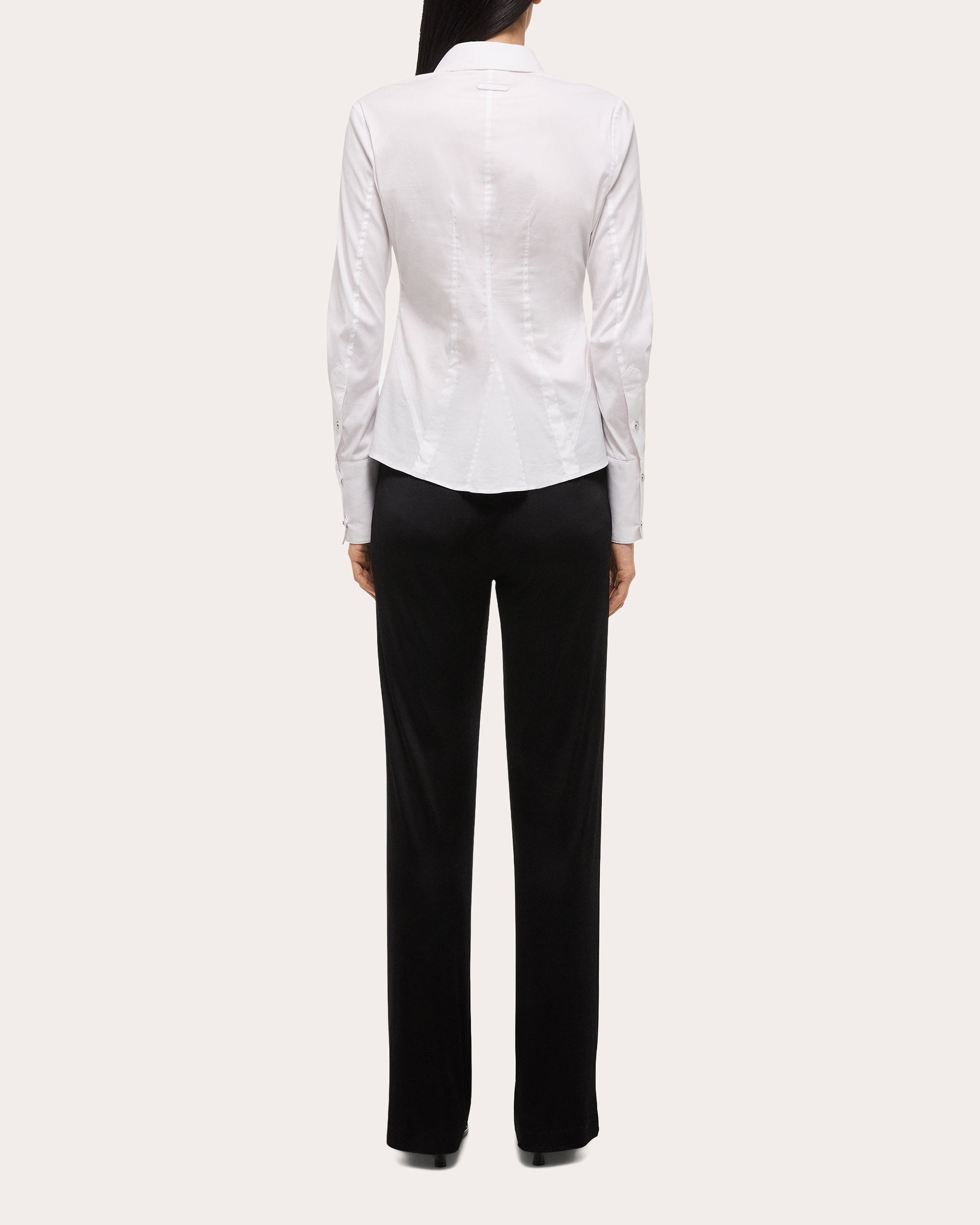 Poplin Bustier Button-Up Shirt - 2