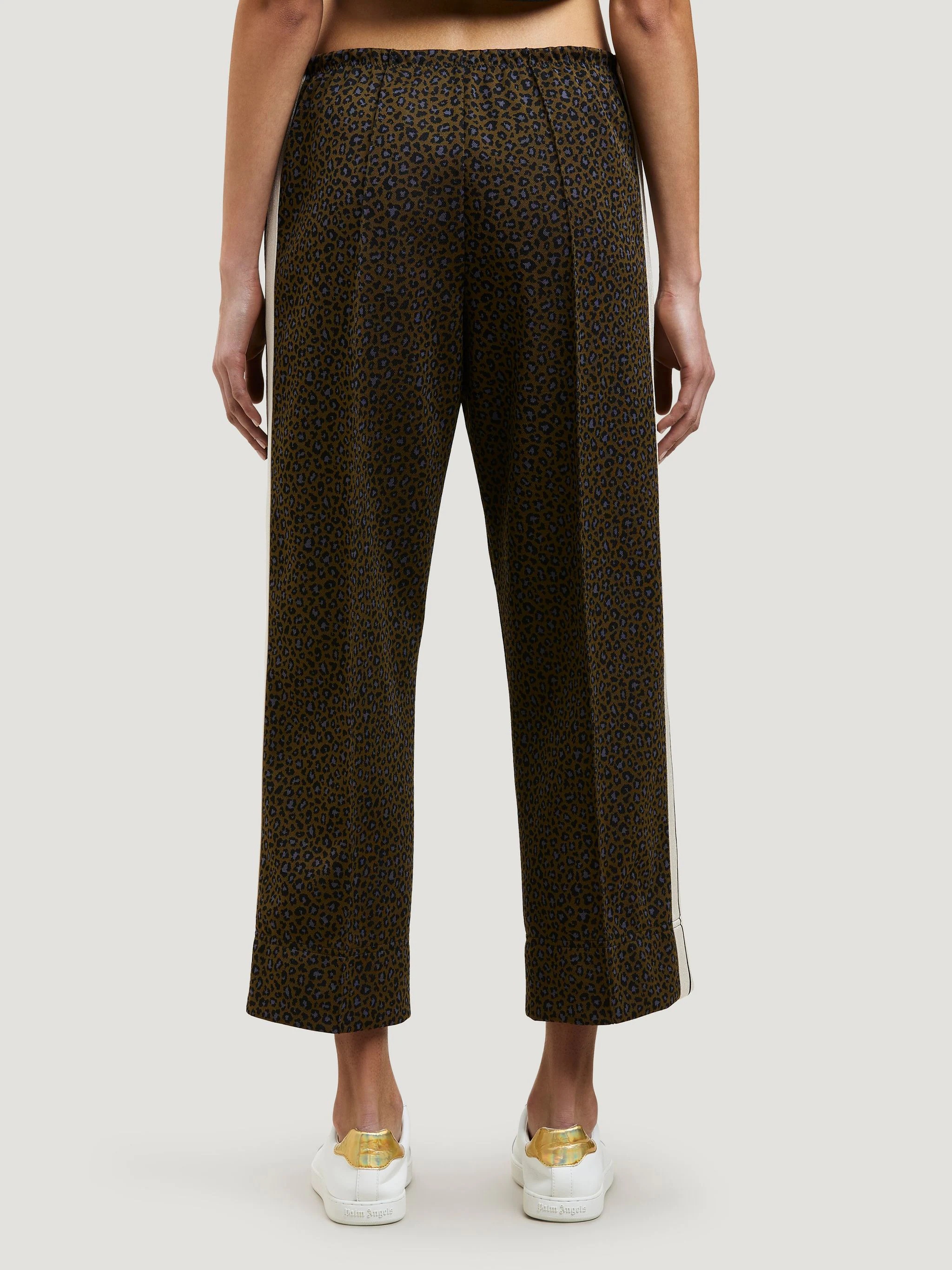 LEOPARD CROPPED TRACK PANTS - 5