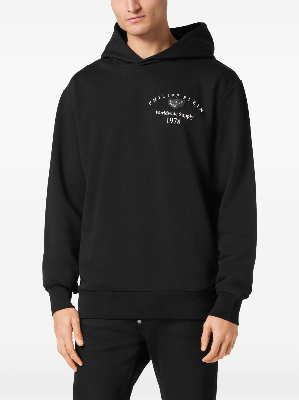 logo-plaque hoodie - 2