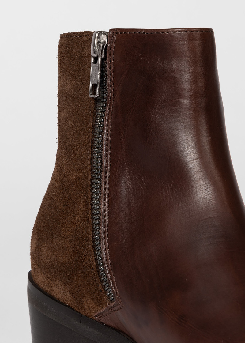 Leather and Suede 'Bianca' Ankle Boots 6