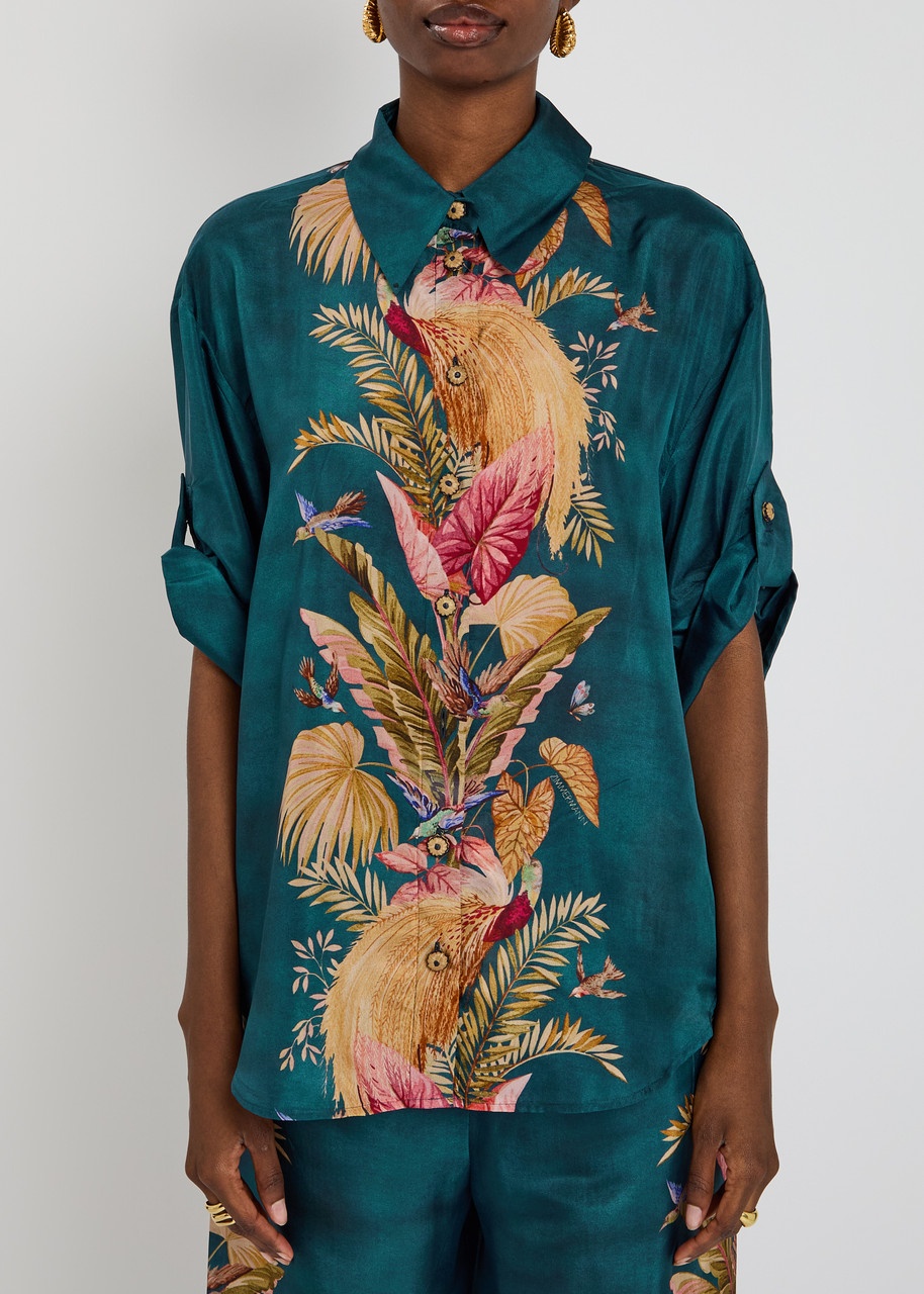 Zimmermann Ascension Relaxed Printed Silk Shirt - 2
