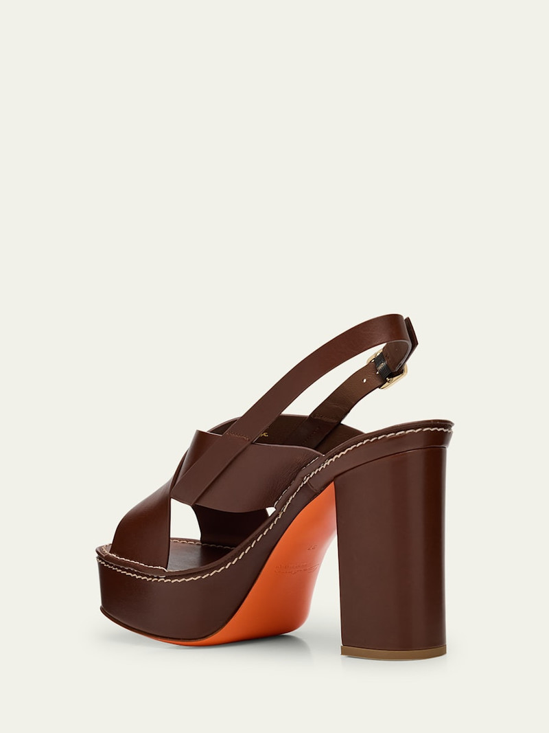 Santoni Donna Rosa Platform Leather Sandals outlook