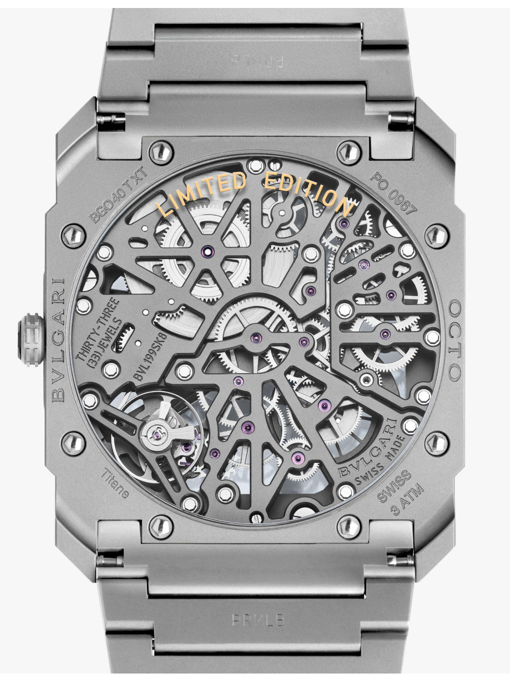RE00103 Octo Finissimo Skeleton 8 titanium manual watch - 4