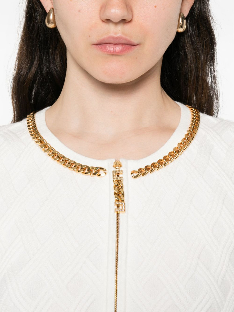 chain-embellished quilted dress 5