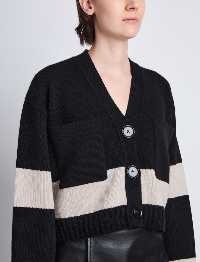 Sofia Cardigan in Striped Cashmere 6