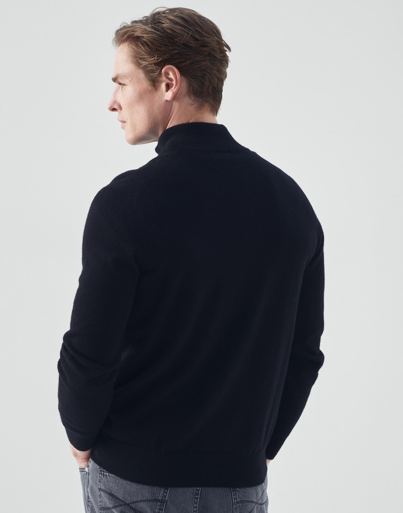 Brunello Cucinelli Cashmere turtleneck sweater with zipper outlook