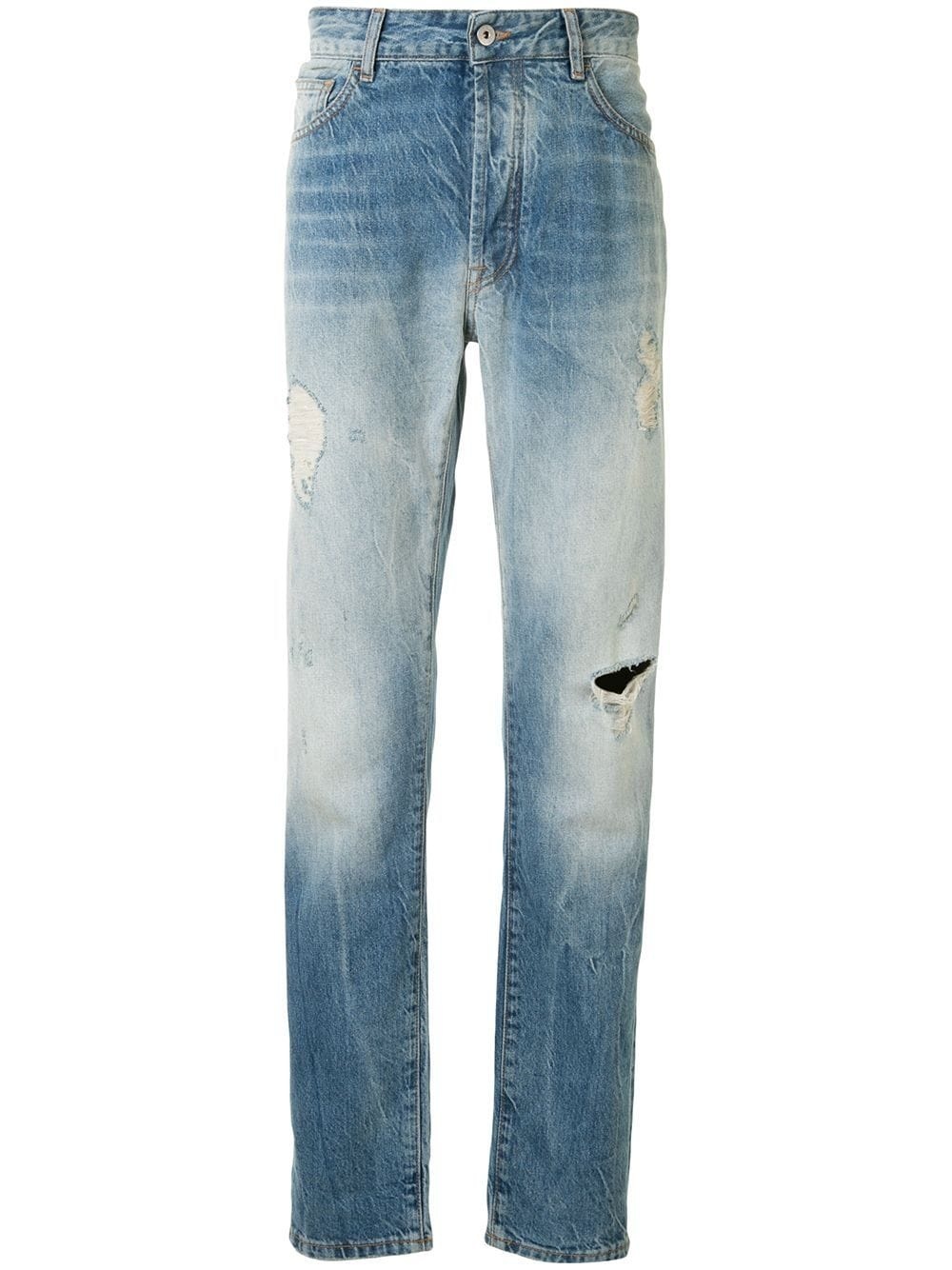 ripped regular-fit denim jeans - 1