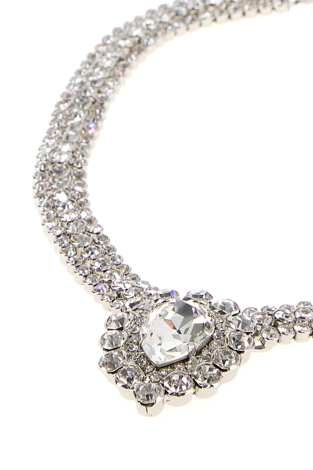 Embellished metal Duo Stone necklace - 2