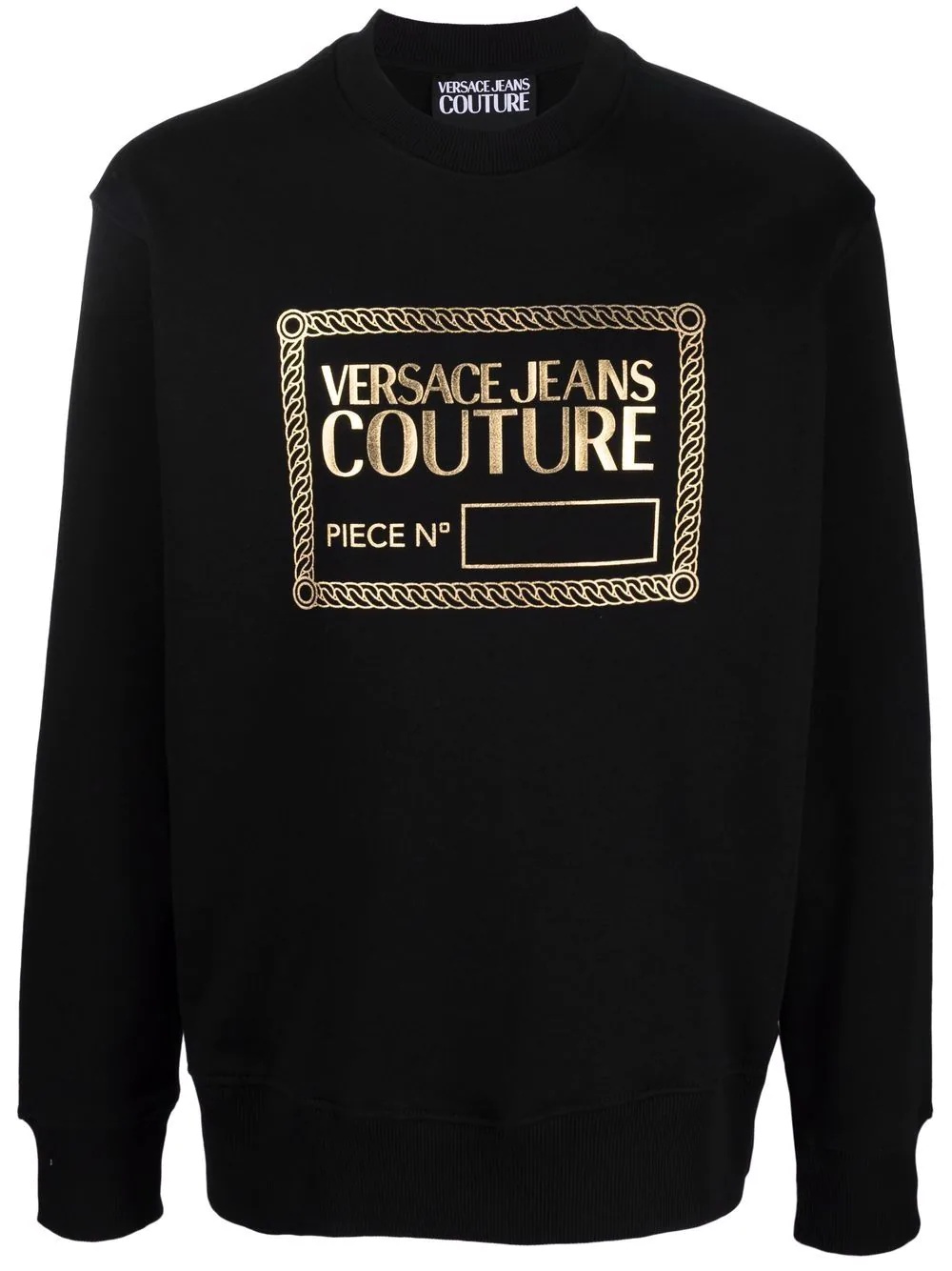 logo-print crew neck jumper - 1