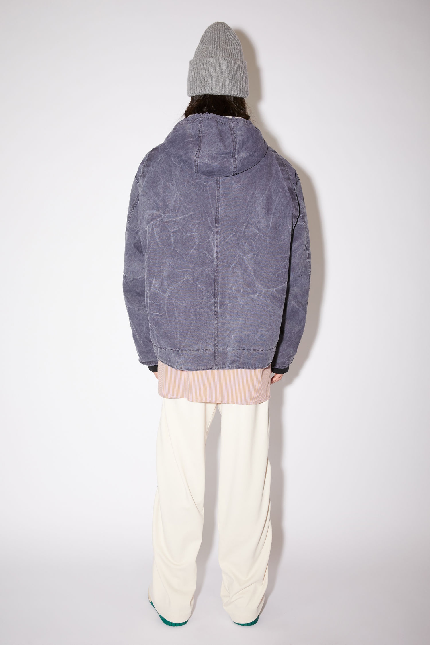 Hooded zipper jacker - Indigo blue - 3