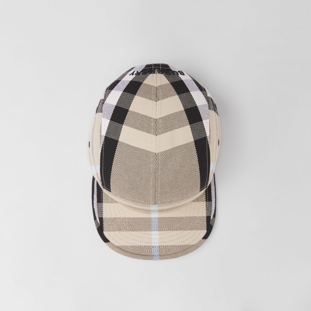 Check Cotton Canvas Jacquard Cap - 5