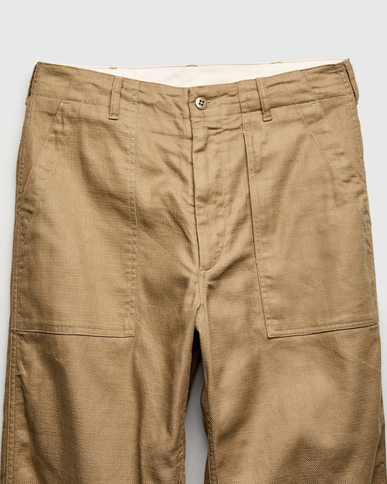 Fatigue Pants in Khaki Cotton Linen Java Cloth - 5
