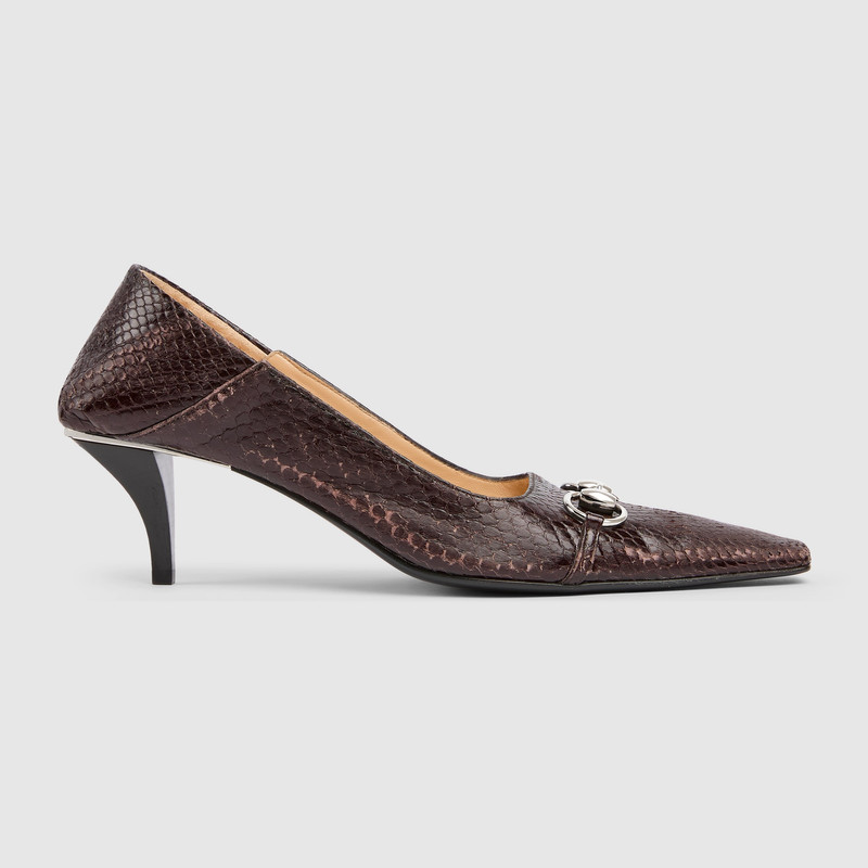 Women's Vittoria python pump 1