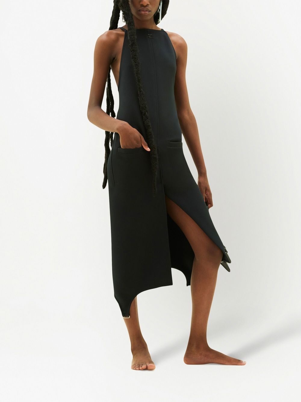 square-neck midi dress - 3