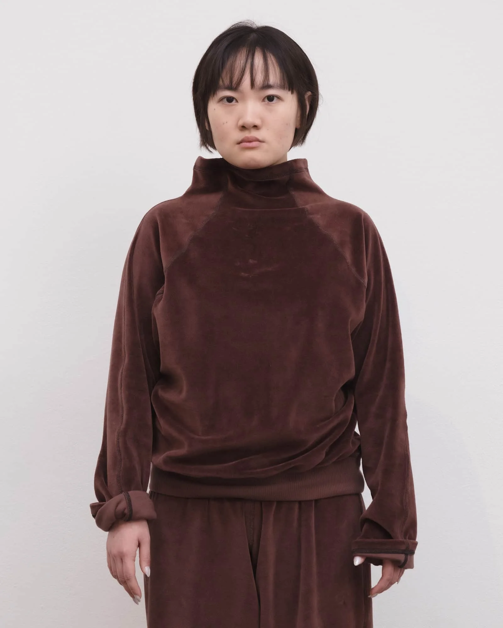 Fold Turtleneck - Organic Cotton Velour - 1