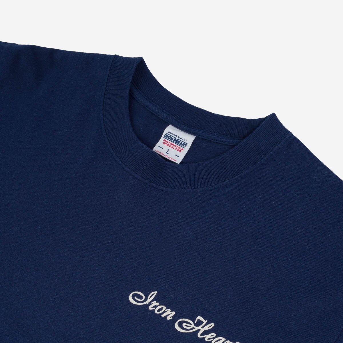 IHTL-2301-NAV 7.5oz Printed Loopwheel Crew Neck Long Sleeved T-Shirt - Navy - 6