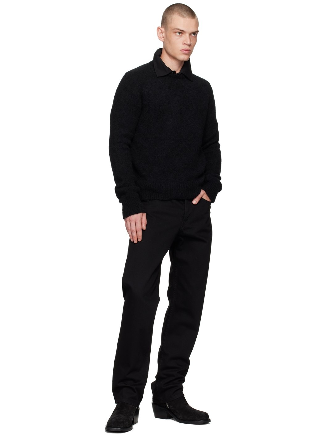 Black Alpaca Sweater - 4