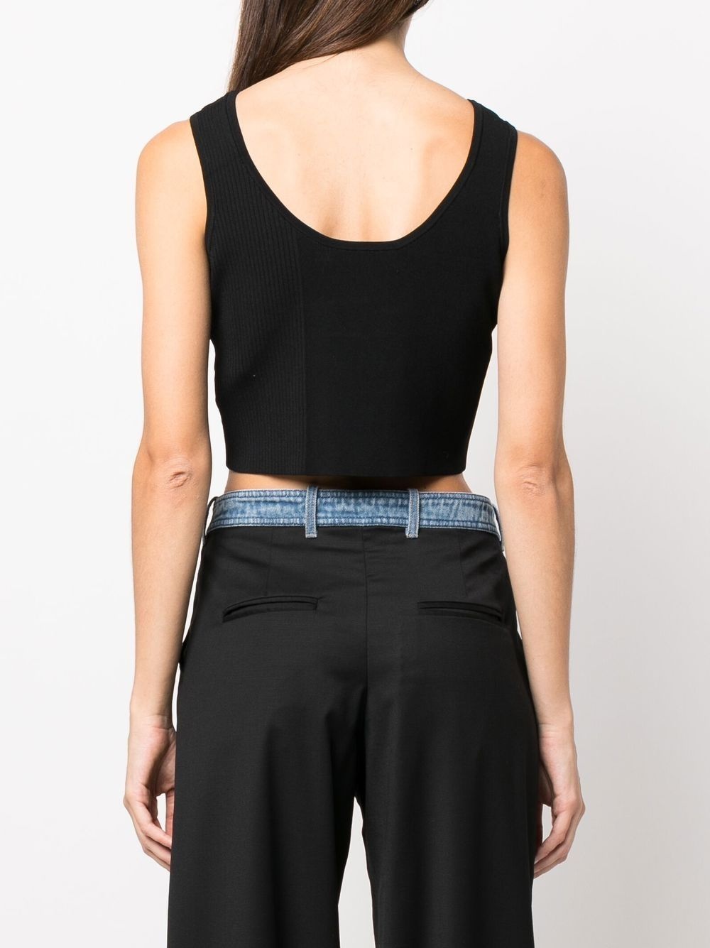 lattice-strap detail vest - 4