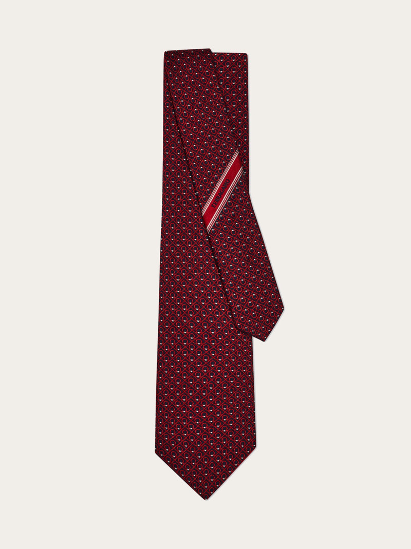 Gancini jacquard silk tie 3
