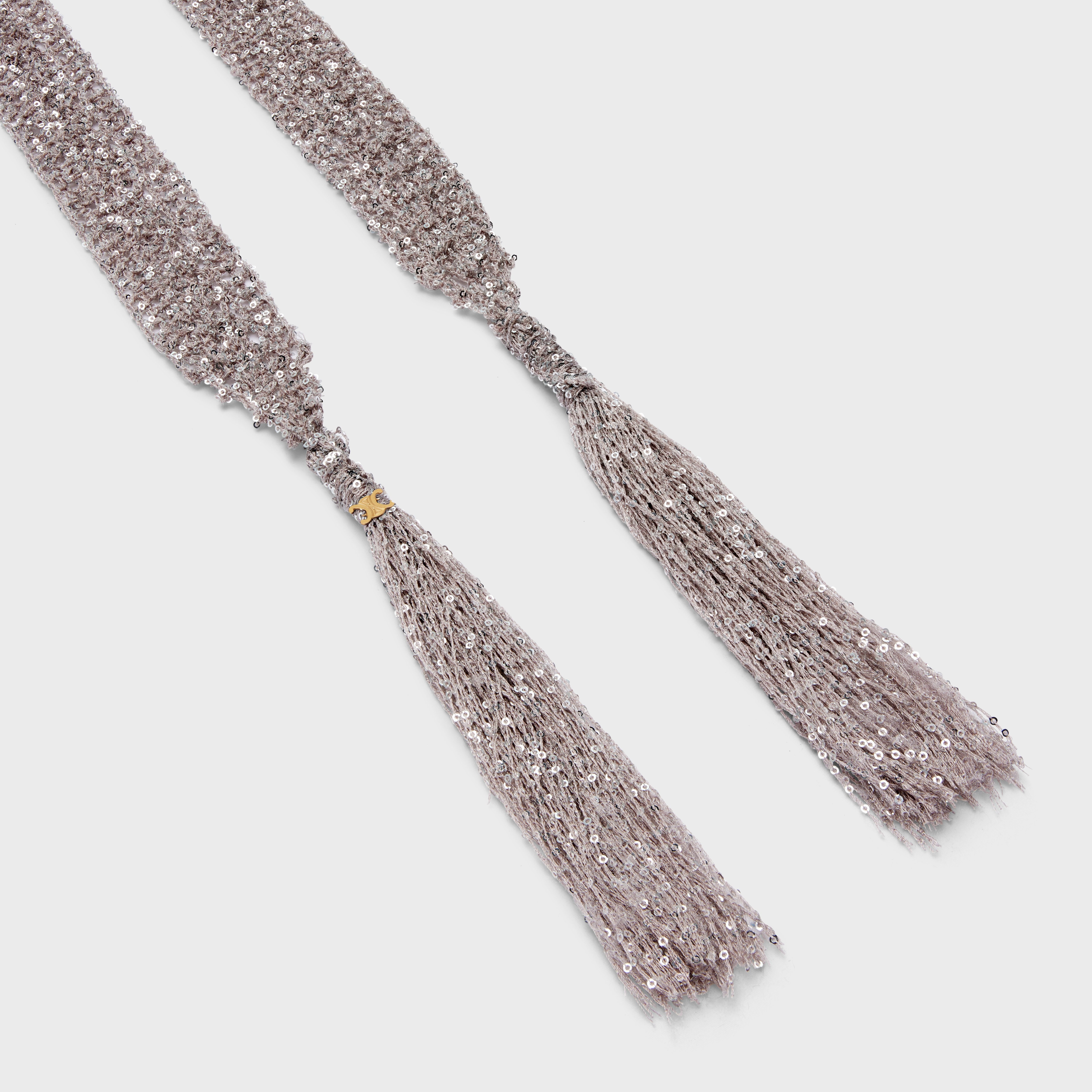 thin scarf in sequins crochet - 3