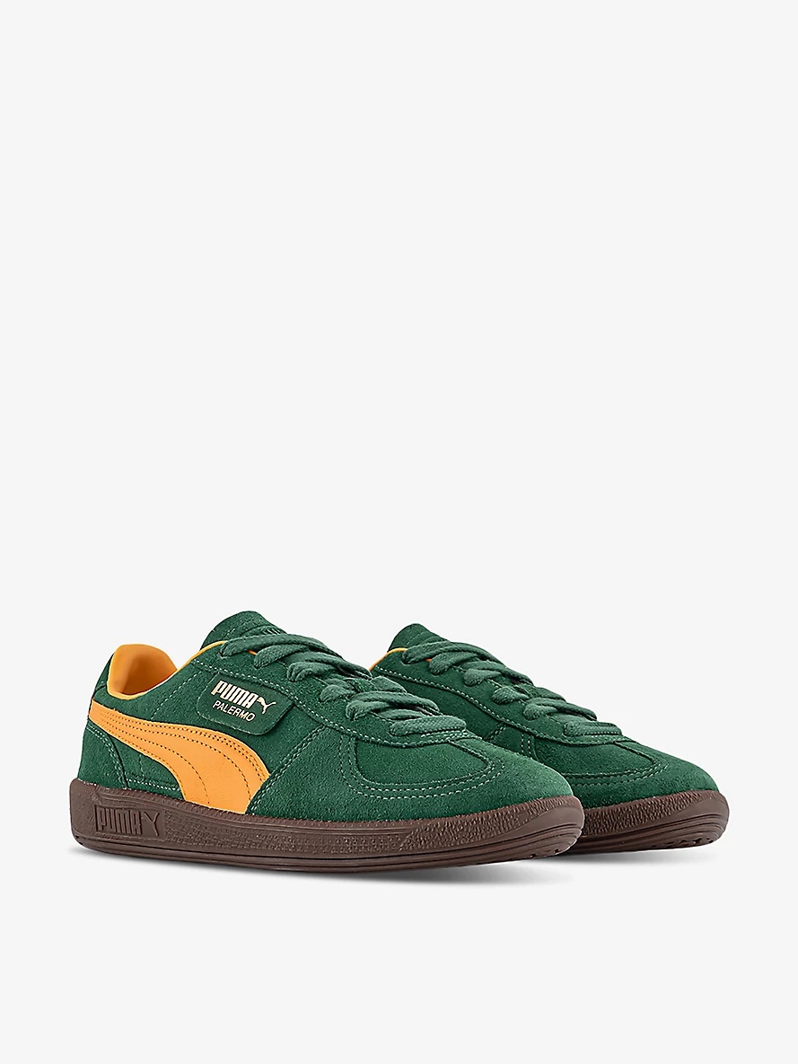 Palermo logo-tab suede low-top trainers - 3