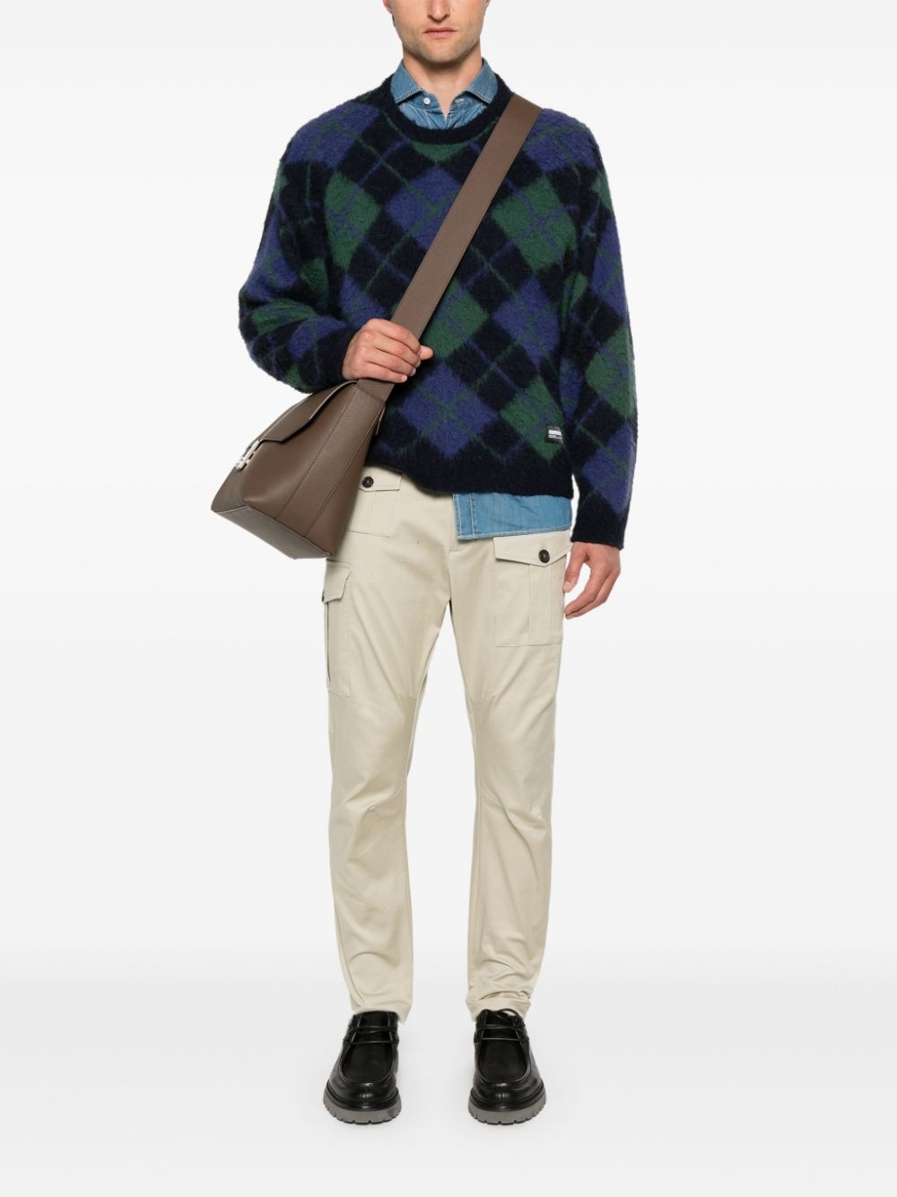 logo-plaque cargo pants - 2