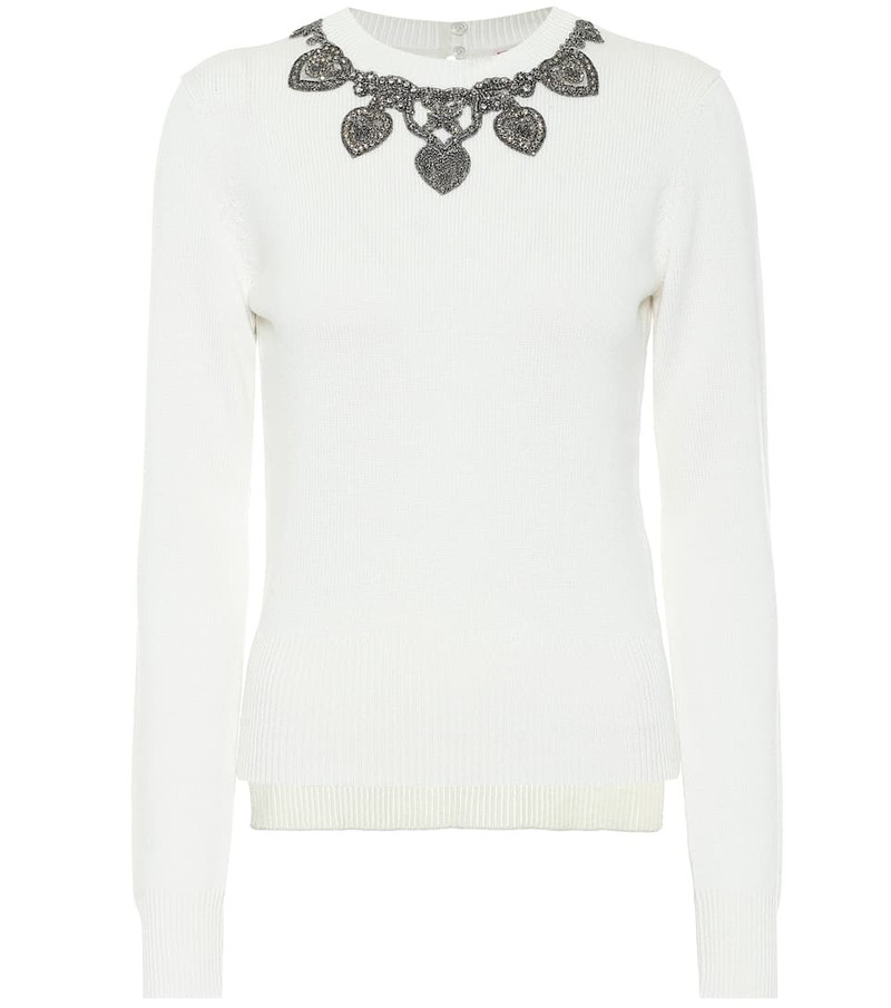 Appliqué cashmere sweater 1