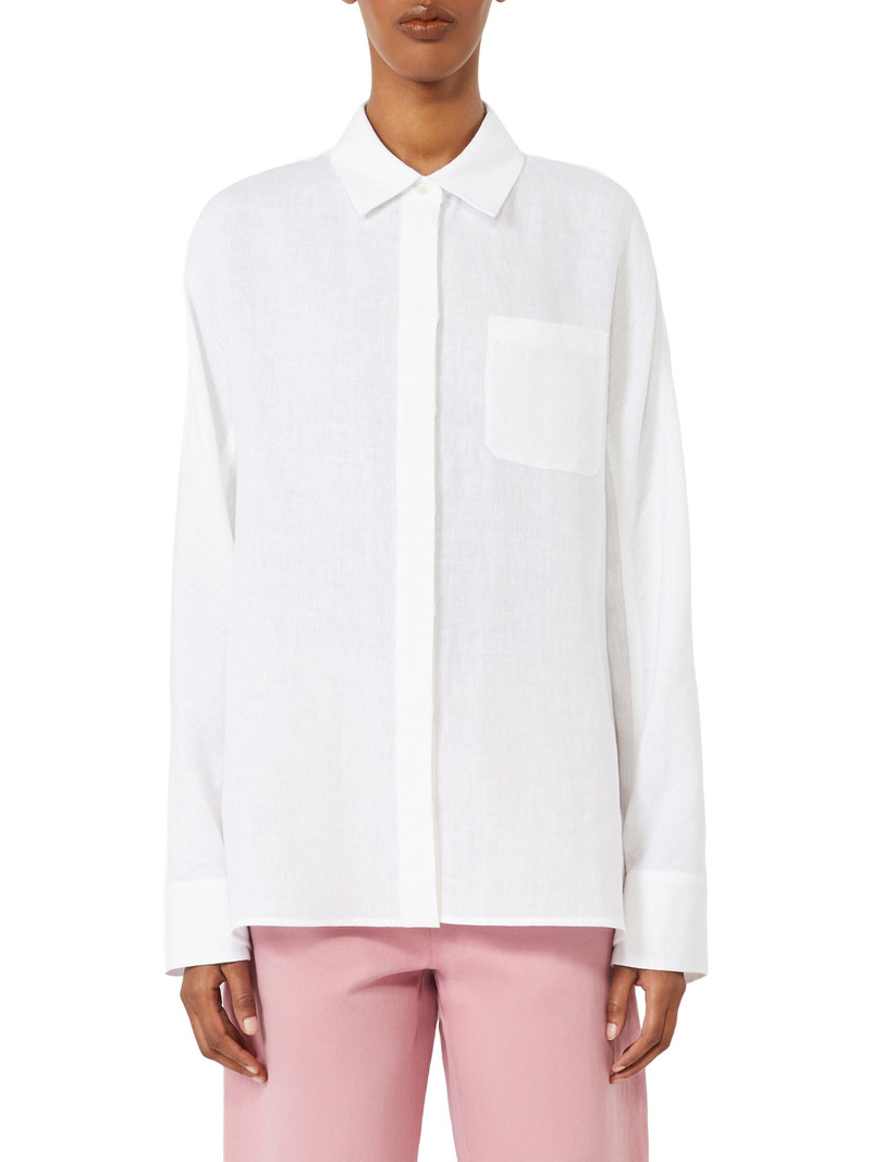 Women's Linen Canvas Shirt - Optical White 3