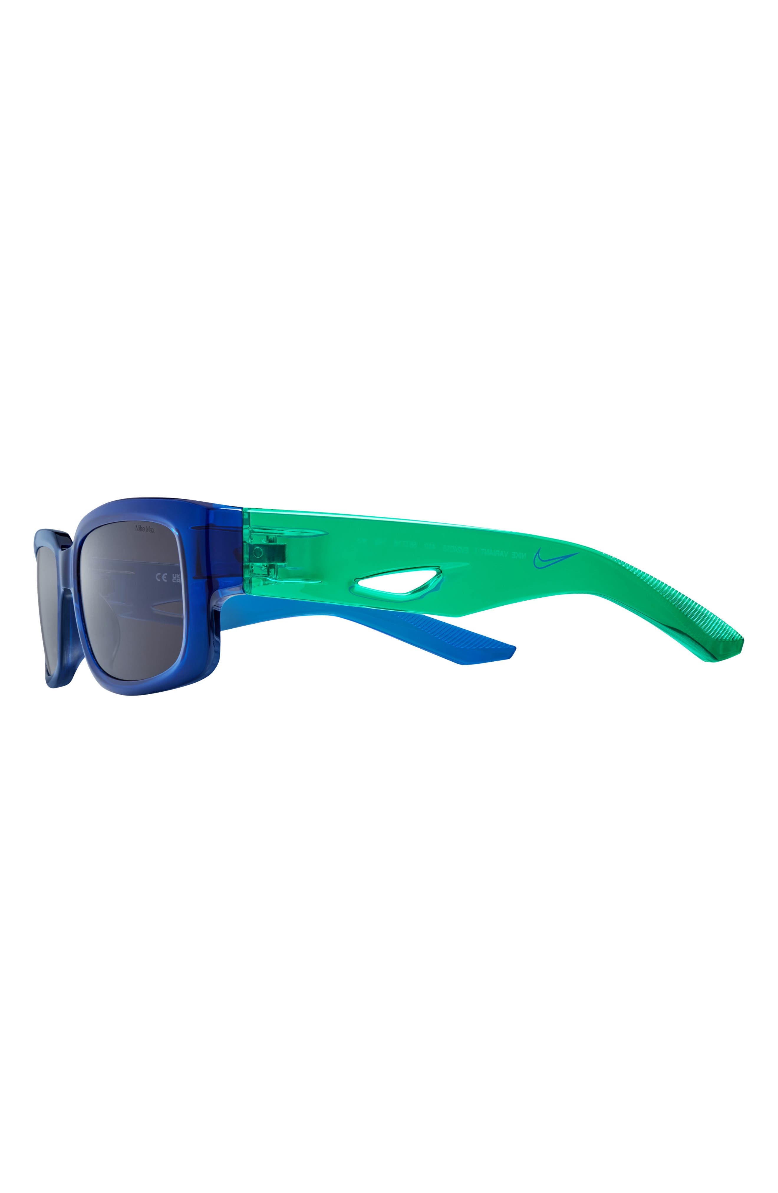 Nike Variant I 56mm Rectangle Sunglasses in Midnight Navy /Navy at Nordstrom - 8