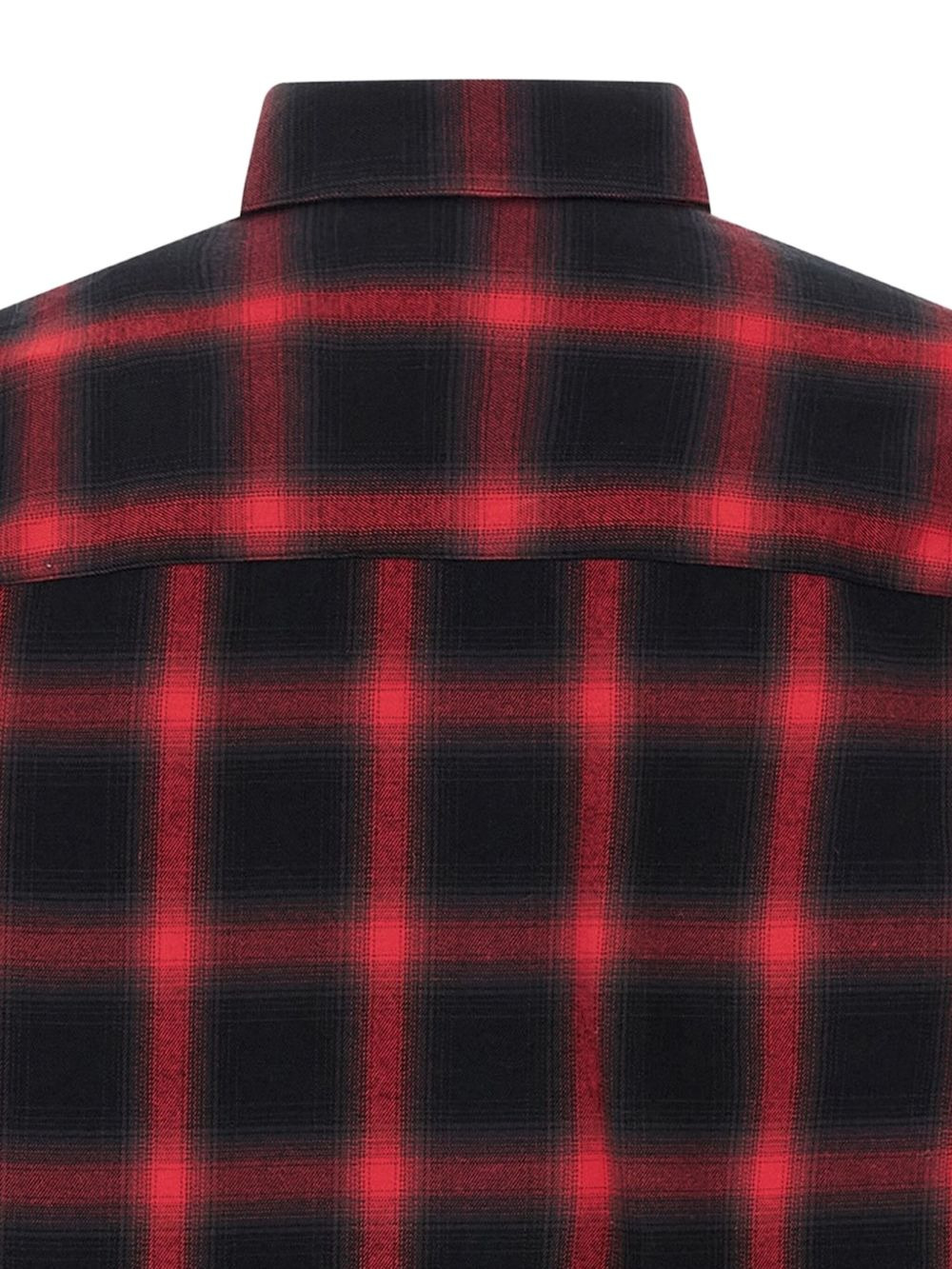 check-pattern logo-embroidered shirt - 3