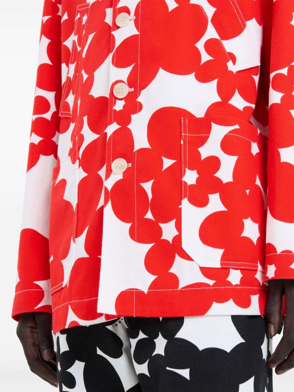 floral-print cotton jacket - 6