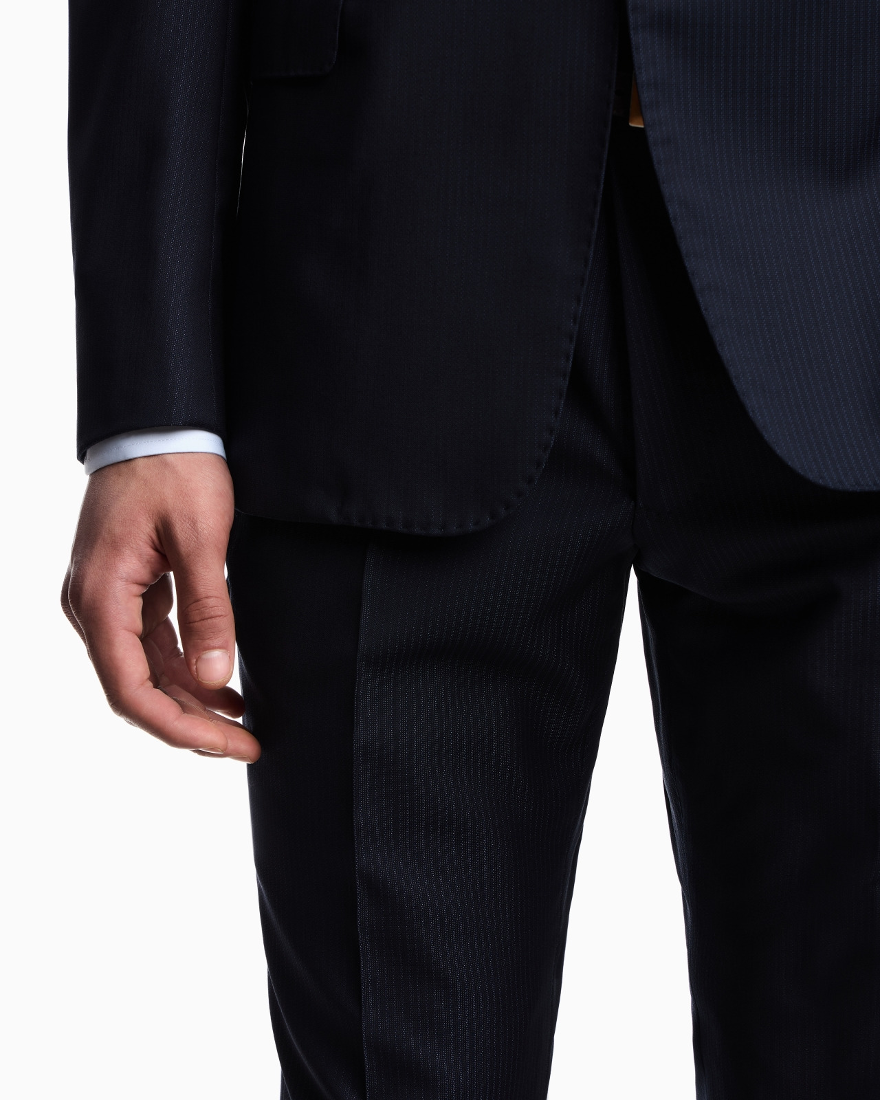 SINGLE-BREASTED SUIT IN MICRO-DESIGN HIGH-TWIST VIRGIN WOOL - 5