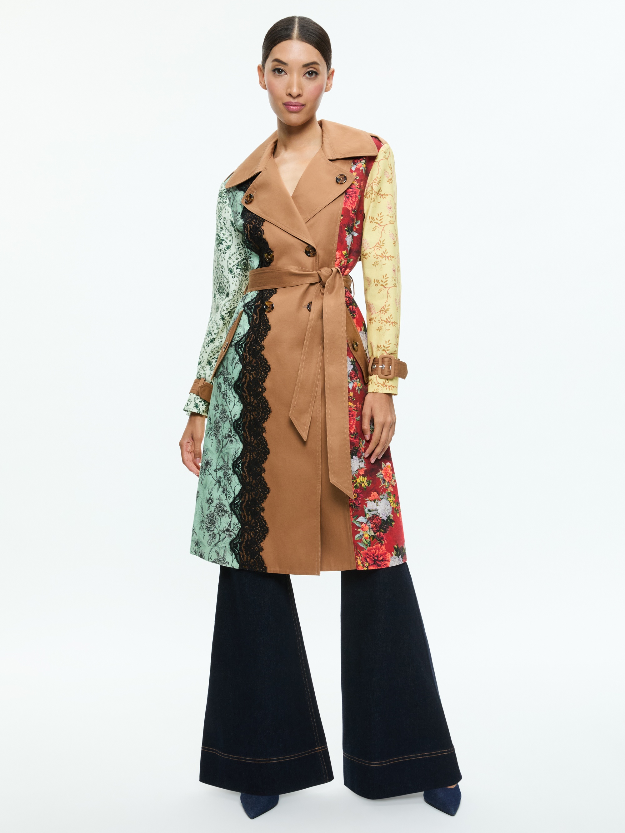 KEITH MIDI TRENCH WITH LACE DETAIL - 2
