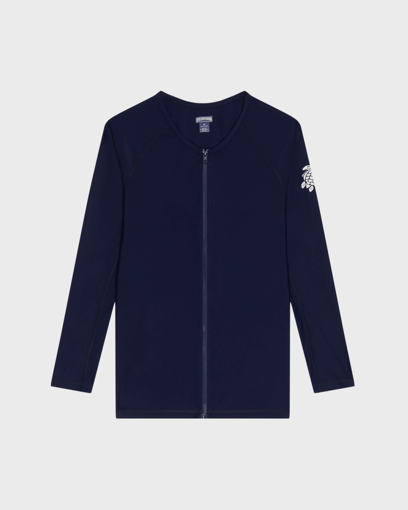Women Zipper Rashguard Solid 1