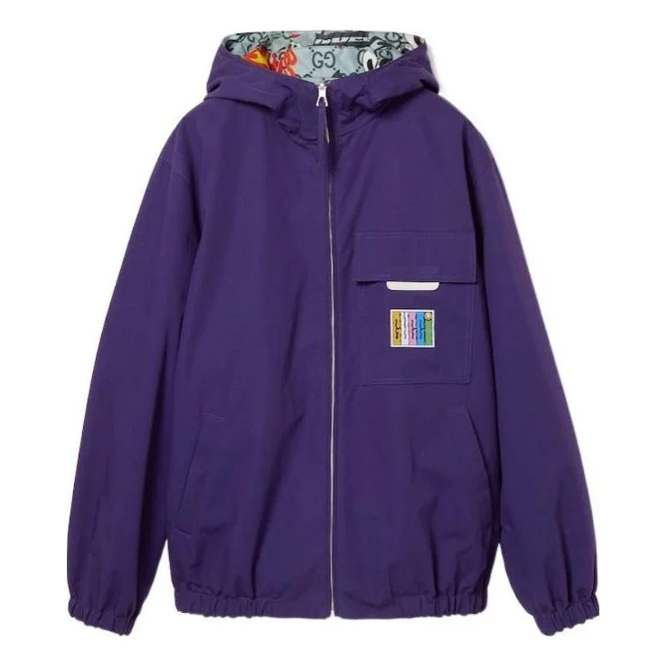 Gucci Reversible Cotton Ripstop Jacket 'Purple Multi Color' 777290-ZAQDS-5447 - 1