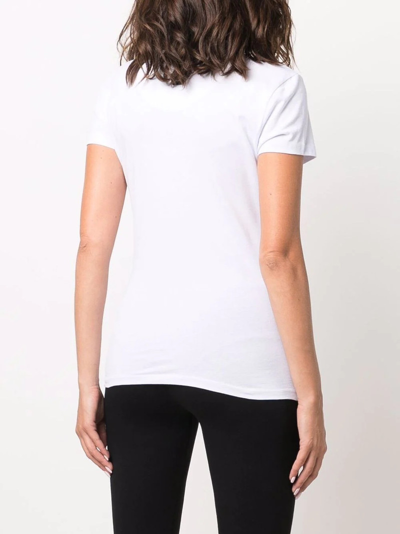 rhinestone embellished logo T-shirt 4