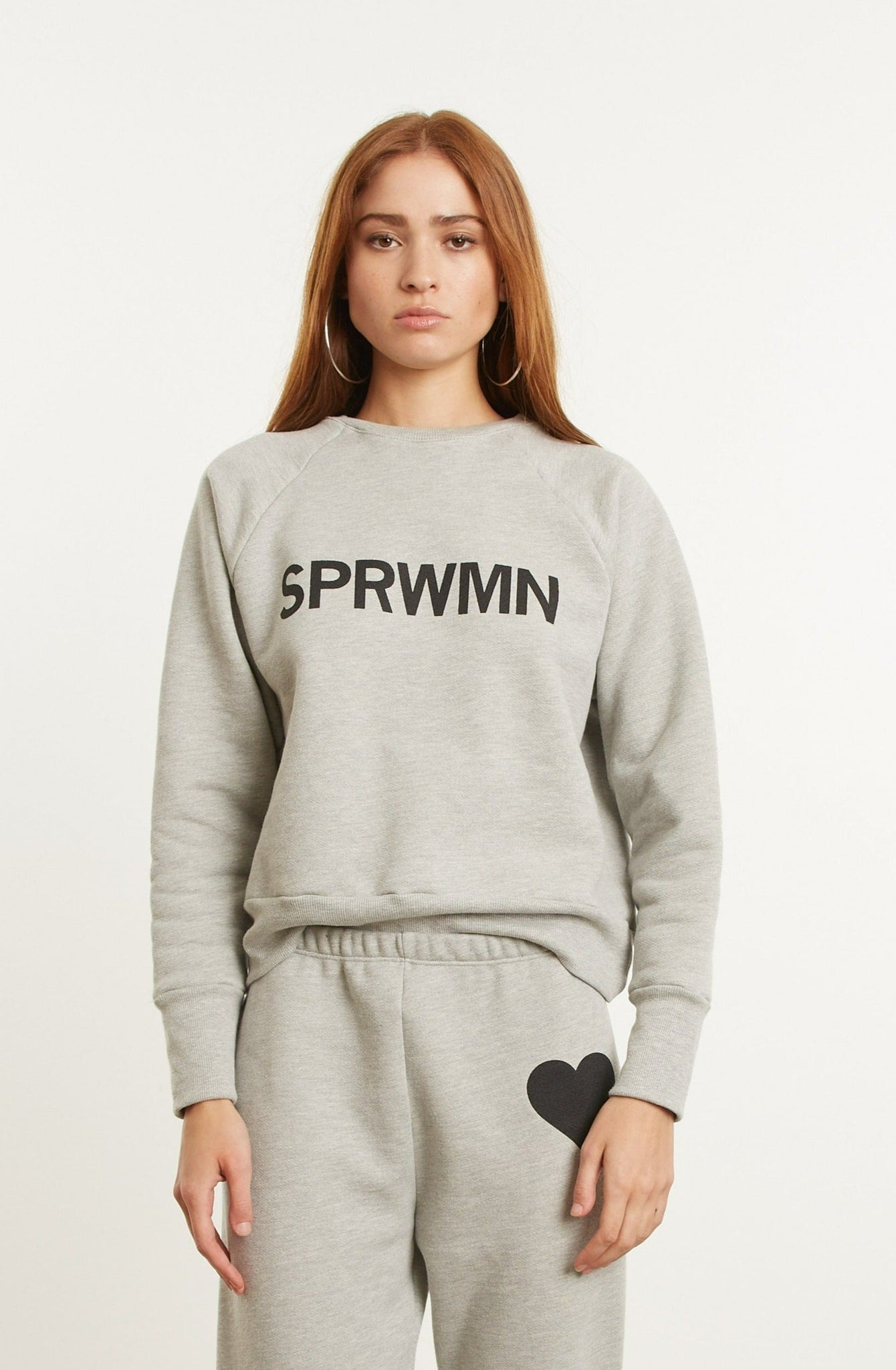 HEATHER GREY RAGLAN SWEATER - 1