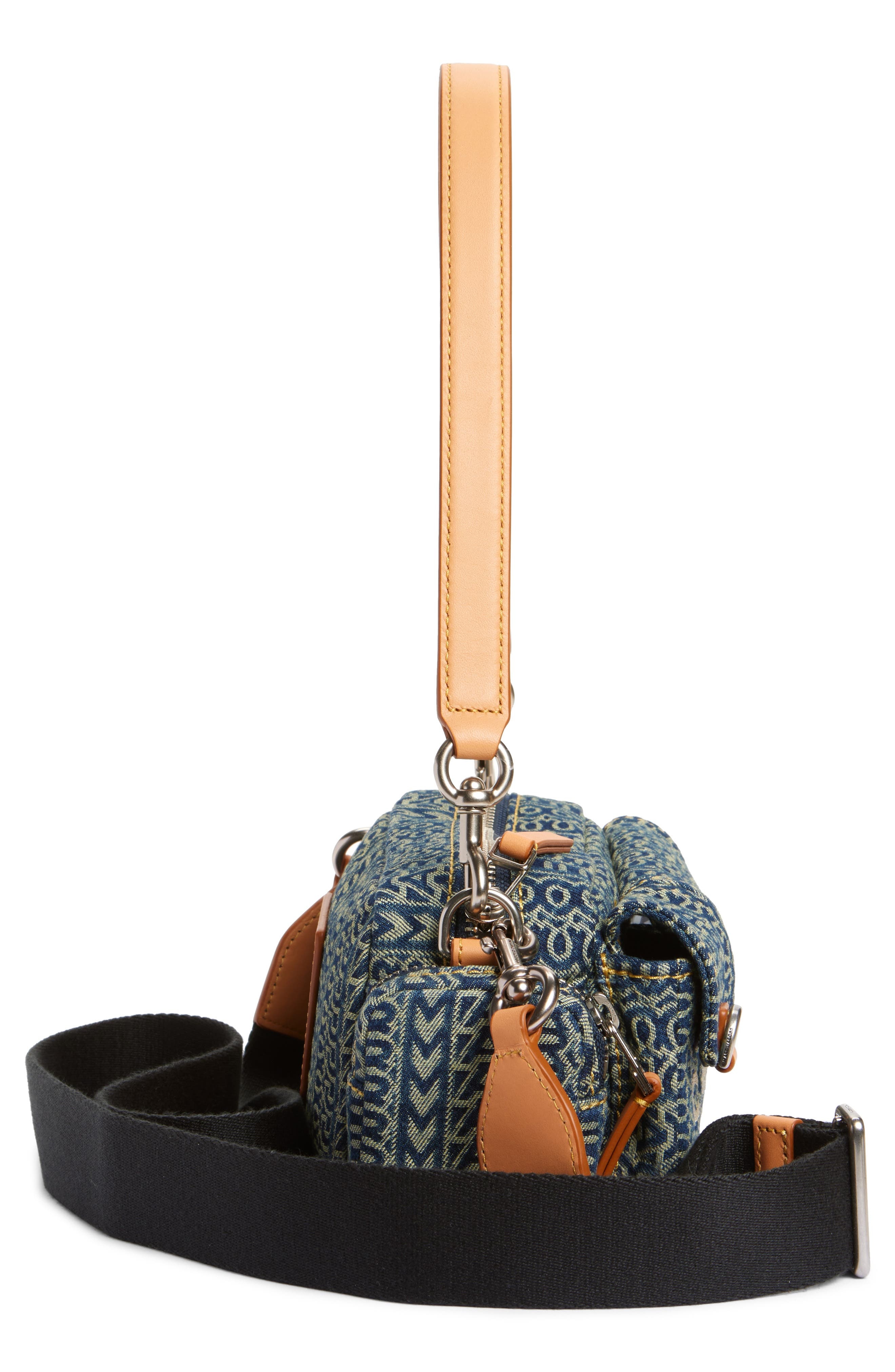 Marc Jacobs The Cargo Monogram Denim Shoulder Bag in Sun Faded Denim at Nordstrom - 6